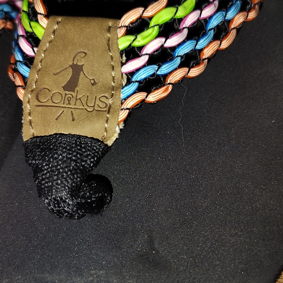 Black Corky's Flip Flop Sandals Kid's Size 10 - Picture 4 of 5